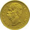 MONETE D ORO 511 - Umberto I 1878-1900 20 Lire 1890 - Roma D/ UMBERTO I -