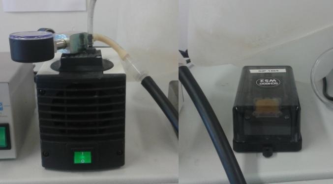 Figura 3.3: Da sinistra, compressore di ricircolo del gas, compressore aria ambiente 3.1.2.