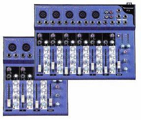 56 Serie F da 4 a 7 canali, con Phantom e DSP Caratteristiche tecniche generali: Alimentazione PHANTOM (DC+48V) Canali mono dotati di connettori XLR e Jack. Ingresso Insert su ciascun canale Mono.