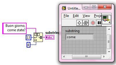 unica stringa. String Subset Fornisce la sottostringa che inizia da offset e contiene un numero di caratteri pari a lenght.