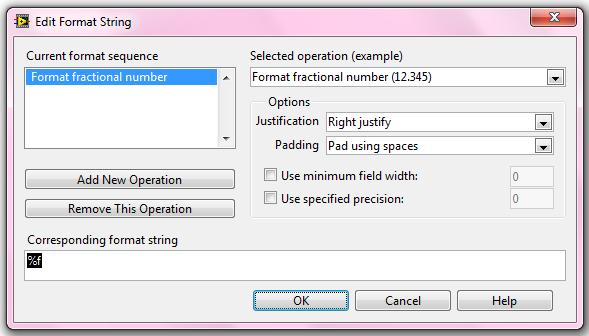 Clicchiamo con il tasto destro del mouse sulla funzione e selezioniamo Edit Format String dal pop up per creare o