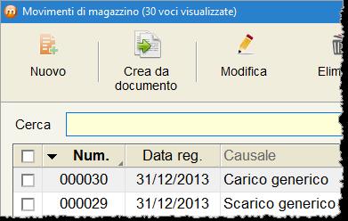 Acquisto dei prodotti precedentemente venduti In questo caso occorre registrare la fattura emessa dal fornitore inserendo nel gestionale un Movimento di magazzino con una causale di tipo Acquisto o,