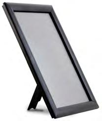 SNAP FRAME STAND Pannello informativo con base in acciaio cromata ed asta estensibile da