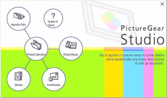 Utilizzo di PictureGear Studio Utilizzo di PictureGear Studio PictureGear Studio cosete di gestire i modo creativo le foto digitali.
