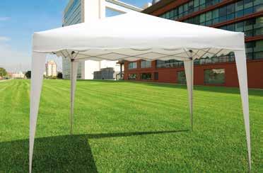 gazebo Struttura alluminio/acciaio, con copertura in poliestere 160 gr/m 2 colore beige Richiudibile ad ombrello. Sezione struttura 30x25 mm Aluminium frame, polyester cover 160 gr/m 2 beige colour.