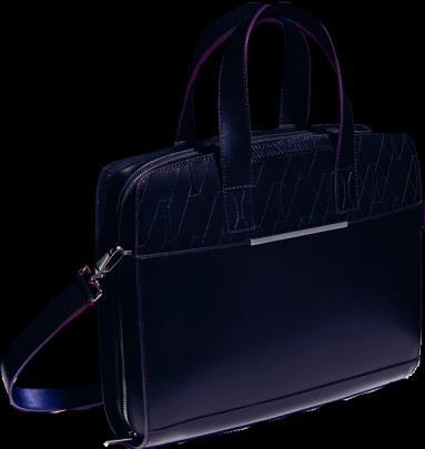 Comes with a cotton protective sleeve. Colour: black / amethyst. Dimensions: 64 x 47 x 28 cm.