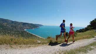 Dopo 2,5 km inizia la salita su sentiero, si attraversa la spettacolare Porta Daunia, fino ai 170 metri della cima da dove si può godere di un panorama