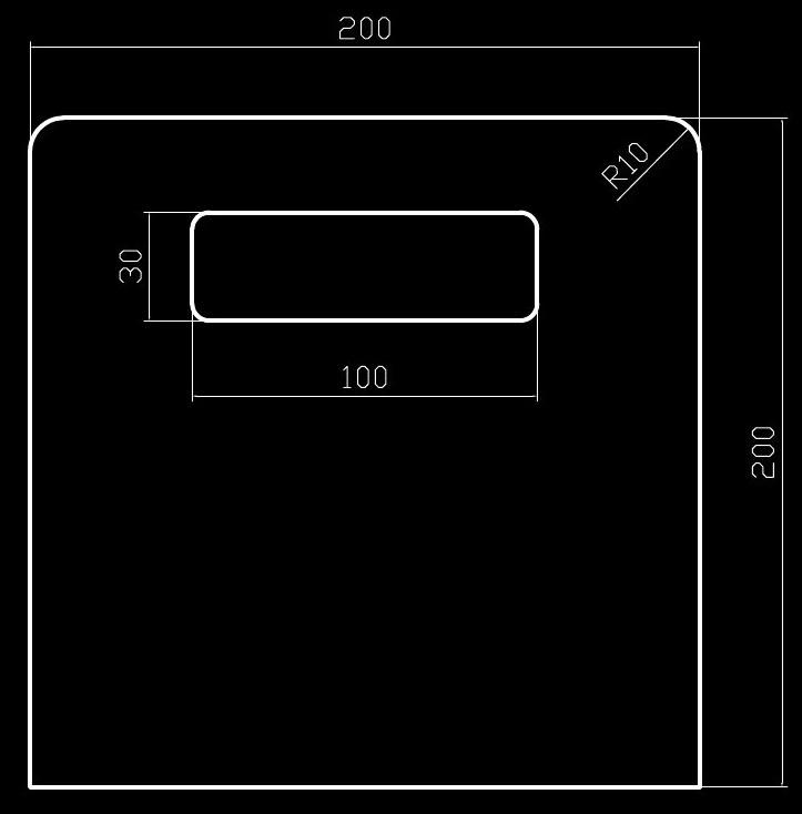 Maniglie in Plexiglass Maniglia: Tipo A. - Codice 200.