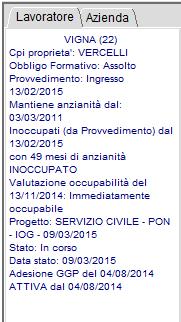 3 La gestine del givane pres in caric verificabili da dmiciliazine in Piemnte; presenza Patt di Servizi cn data stipula minre