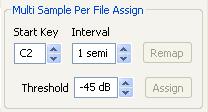 8 Nord Sample Editor 41 6 Portarsi sulla sezione etichettata Multi Sample For File Assign nella parte inferiore della finestra dell Editor.