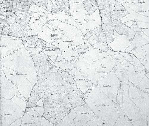 Fig. 3 Carta topografica del Suburbano di Roma,