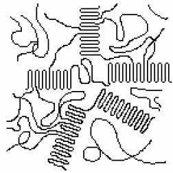 Particolari polimeri semicristallini sono quelli la cui struttura è detta sferulite: le regioni lamellari si sviluppano nelle tre direzioni (fig. 1.7). Fig. 1.7 Sferulita.