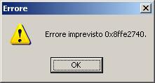 seguente errore riavviare il pc!