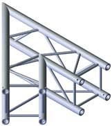 Raccordi ANGOLARI TRIANGOLARE T22 - T29 - T39 Angolo 4 vie destro