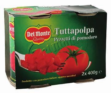 OFFERTE -31% 1,45 Pezzetti di Pomodoro Tuttapolpa DEL MONTE 2x400