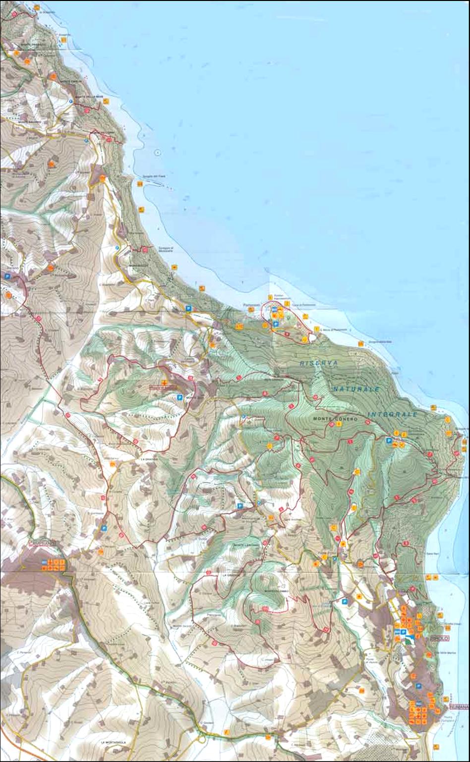 Il Parco naturale del Conero, istituito con legge della Regione Marche nel 1987, è situato al centro del bacino adriatico ed ha una superficie di circa 6000 ha.