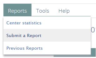 Inviare un nuovo rapporto Per inviare i vostri rapporti mensili, potete scegliere una delle seguenti procedure: 1. Usare l Invia Rapporto nella pagina delle statistiche del centro. 2.