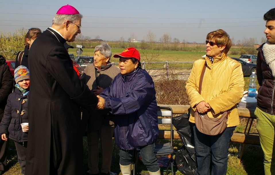 Arrivo di S.E. il Vescovo di Asti, Mons.