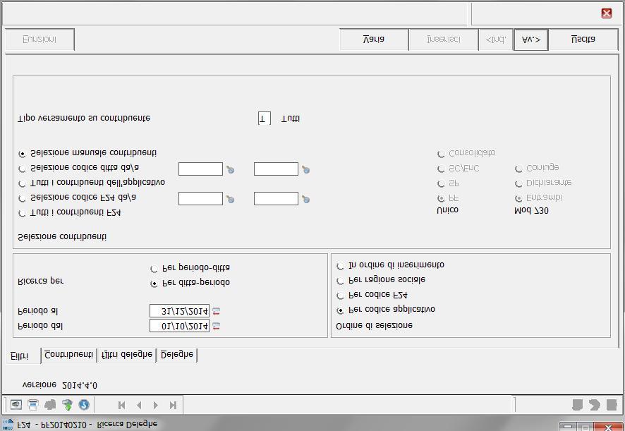 È inoltre stata prevista tra i Programmi di utilità la nuova funzione Controllo deleghe DL 66/2014 che può essere