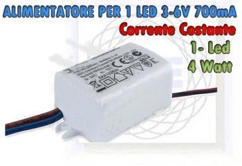 0-40v Corrente stabilizzata :500mA Efficienza: 80% Applicabile a n 7-11 Led in serie Connessioni: Morsetti a vite Grado di Protezione: IP20 Dimensioni:154x HR422050 DRIVER LED 22-40V 500mA 20W