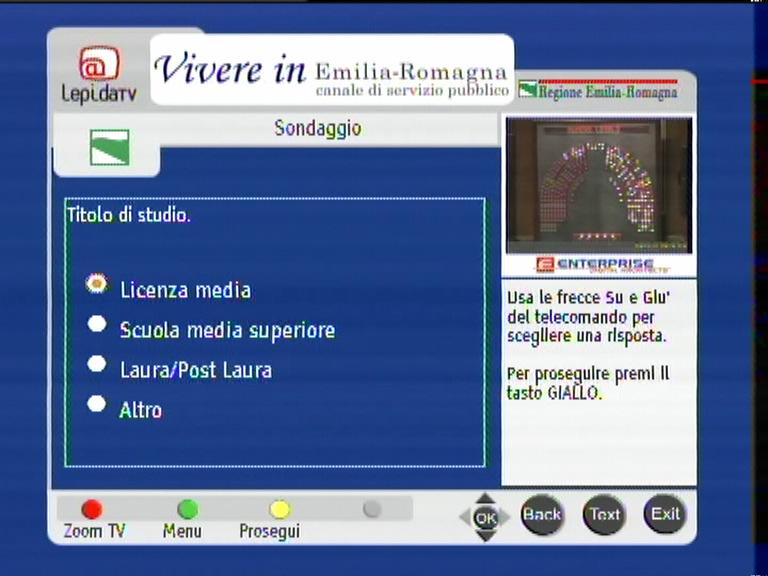 Servizio interattivo semplice BROADCASTER FLUSSO A/V HEAD END UTENTE