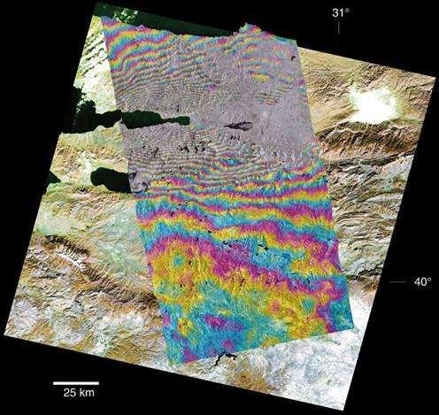 3 Tecniche satellitari InSAR mostrano