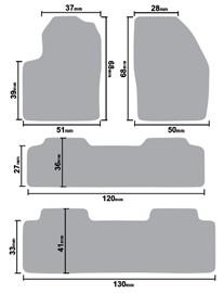 Lancia Phedra / Z Mazda 5 / MPV Mercedes V Class / Viano BOTTONI FERMATAPPETI Bottoni universali per il fissaggio dei