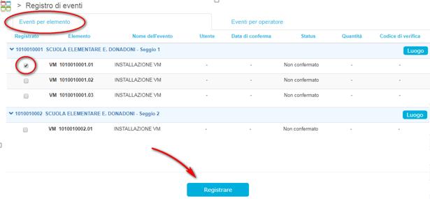 Modificare lo Status di conferma dell evento da Non confermato a Selezionare tutti Spostarsi sotto il menù Eventi per