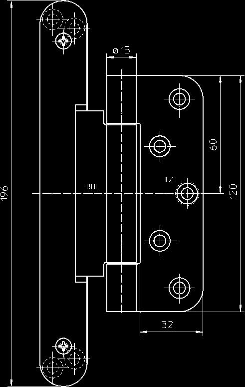 VARIANT Compact 11 VARIANT VN VN 2927/120 Compact Planum con corpo cerniera sottile, ridotto per porte a filo per edifici pubblici con telai sottili in legno massiccio Telaio in legno massiccio a