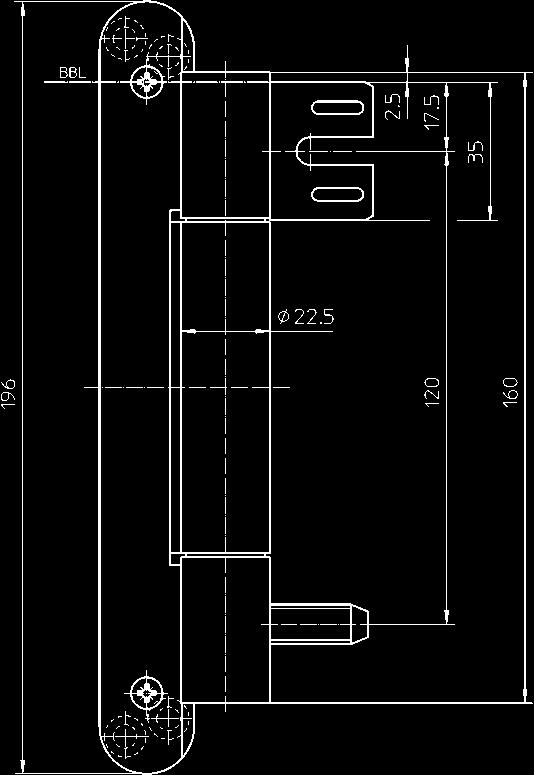 16 VARIANT Compact VARIANT VN VN 8937/160 U Compact cerniera da ristrutturazione per porte per edifici pubblici a battente con telaio in acciaio Per ristrutturazione con battuta