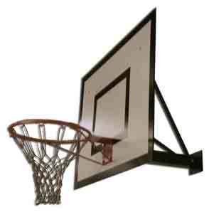 S04004 canestro e retina Single basketball steel post with