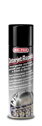 Deterjet Rapido DETERGENTE MULTIUSO SPECIALE PER CARBURATORI E FRENI A DISCO Rimuove ogni traccia di olio, grasso o unto da ogni tipo di freno.