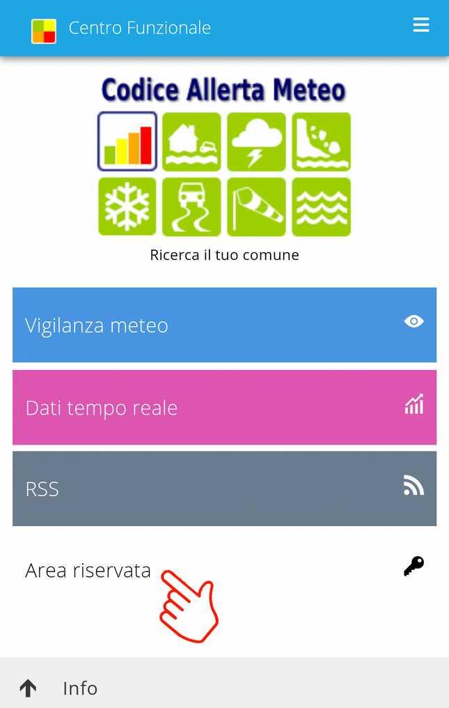 2. INTERFACCIA UTENTE 2.1 EFFETTUARE IL LOGIN All avvio (fig.1) l app presenta alcune funzioni libere e aperte a tutti gli utenti.