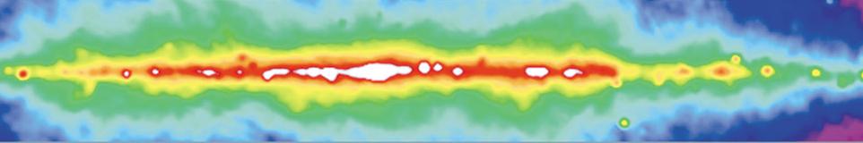 Emissione nel continuo radio Emissione di sincrotrone Prodotta da elettroni che si muovono a velocità relativistiche spiralando nel campo magnetico galattico La radiazione è linearmente polarizzata