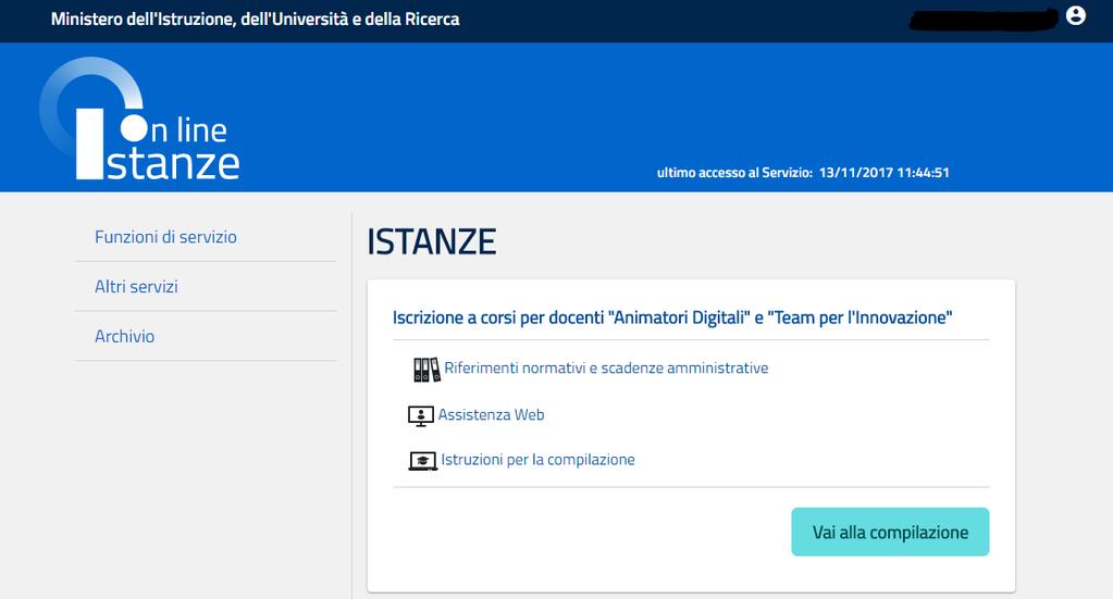 proposte tutte le istanze disponibili, per