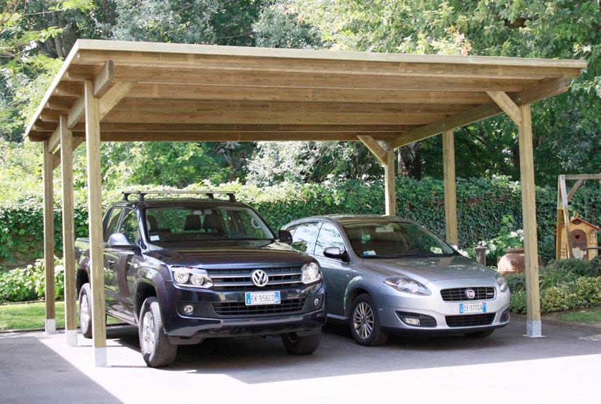 CARPORT LEOPARDO DOPPIO CON COPERTURA cod. 07045 600x500 cm STRUTTURA OMBREGGIANTE CARPORT IN A BOX cod.