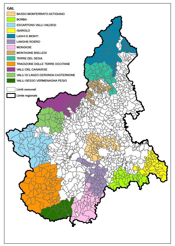 PROGRAMMAZIONE 2007-2013 PSR 2007 2013 della REGIONE PIEMONTE ASSE IV LEADER 13 GRUPPI DI AZIONE LOCALE costituiti dagli stakeholders del territorio (soggetti pubblici, associazioni di categoria,