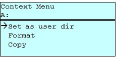 Scheda Compact Flash / Chiavetta USB Compa II per accedere al menu Memory. per richiamare File Explorer. Con i tasti navigazione,,, selezionare la directory desiderata.