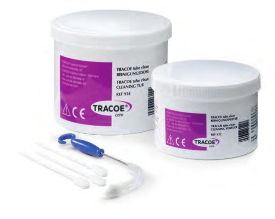 TRACOE care - Kit di pulizia REF 930-A REF 930-B REF 931-A REF 931-B Kit di pulizia TRACOE tube clean Per la pulizia delle cannule tracheostomiche TRACOE e dei bottoni stomali TRACOE.