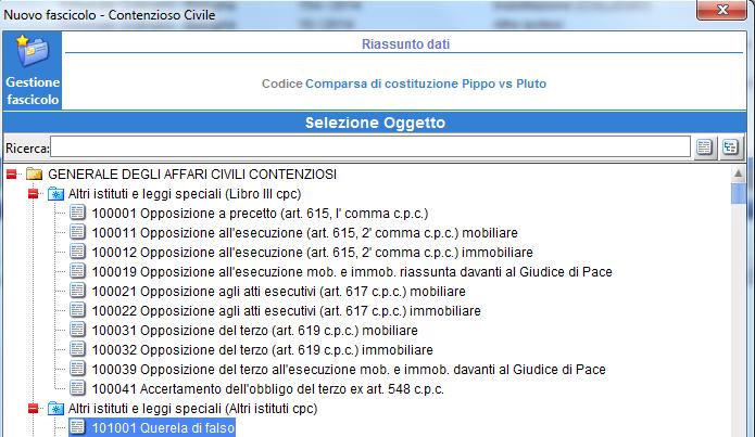 se causa Ordinaria GENERALE DEGLI AFFARI CIVILE E CONTENZIOSI); 5) Scegliere come Atto introduttivo: Altro Cliccare infine sul tasto Avanti.