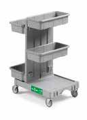 Gamma carrelli Range of trolleys Coperchi e sacchi sono accessori a parte nei