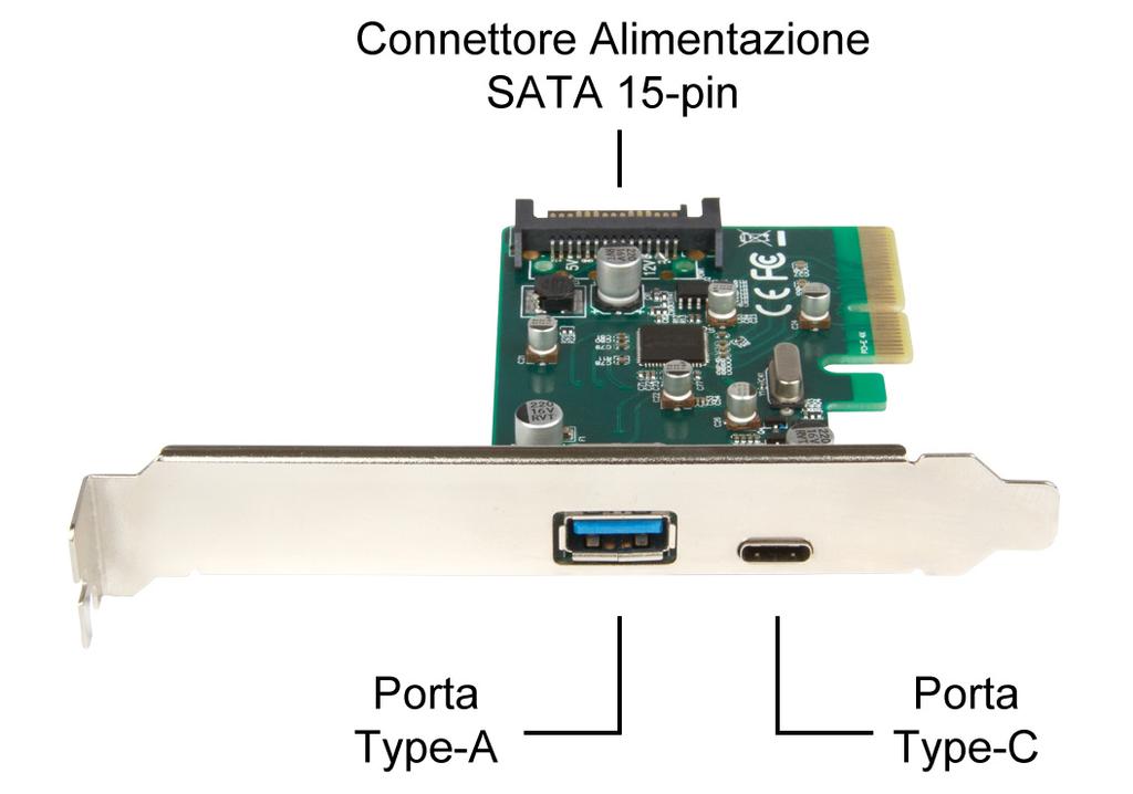 Installazione dell hardware 1. Spegnere il computer e tutte le periferiche esterne ad esso collegate. Scollegare il cavo di alimentazione prima di installare la scheda PCI. 2.