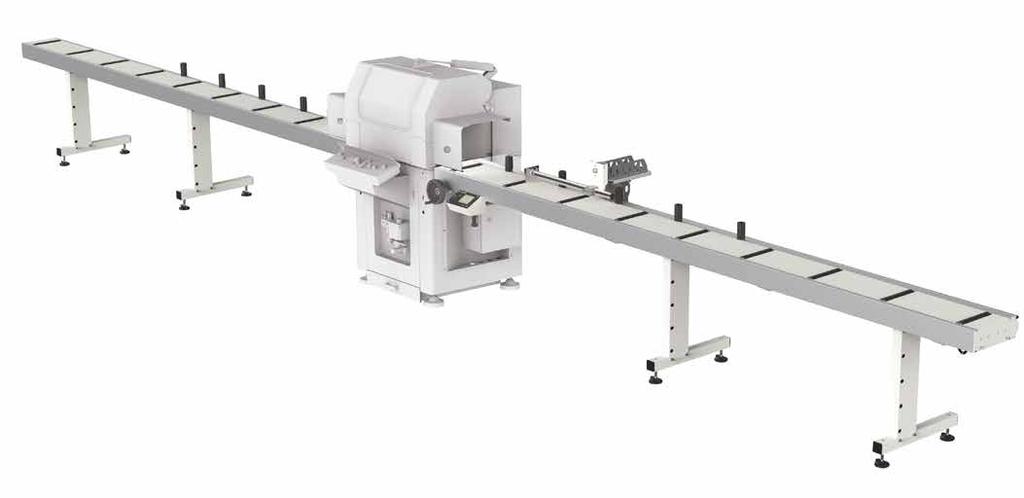 Domino SSR/SVV60 Sistema di riscontro della misura e di supporto profilo Length stop and measuring system with profile support TRONCATRICI MONO TESTA SINGLE HEAD CUTTING MACHINES SISTEMI DI SUPPORTO