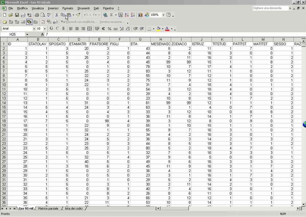 Importare i dati da Excel