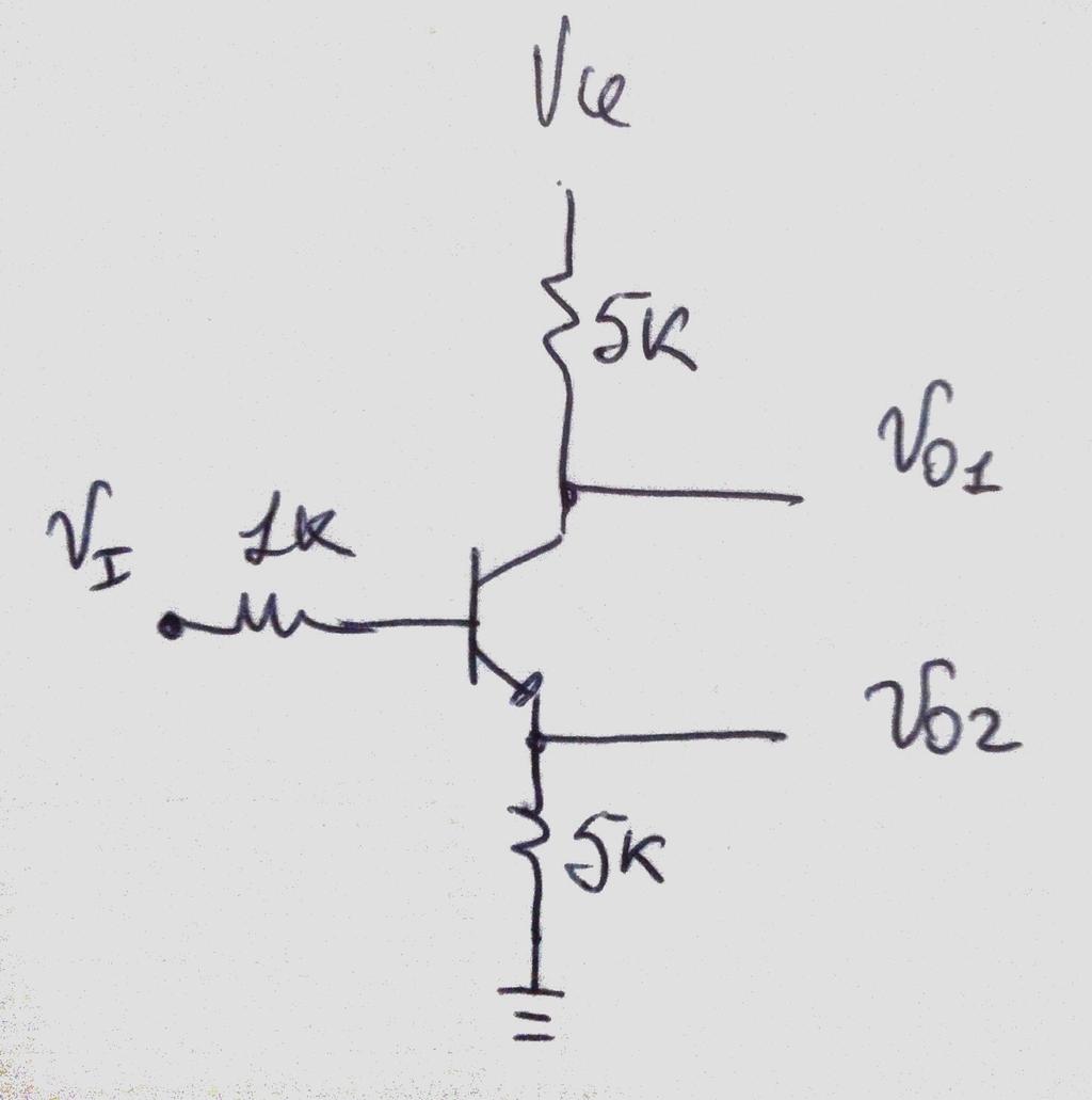 6) Funzione di trasferimento di un phase splitter Realizzare il circuito in