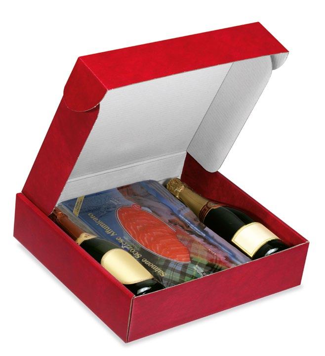 Interni optional per bottiglie e salmone adattabili alle Cassette vini Interni su cartoncino bianco.