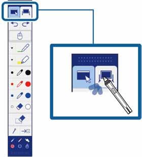 Interzione con lo schermo 99 Seguire le istruzioni per intergire con l'immgine proiettt o controllre il proiettore. g Link correlti "Commutzione dell modlità interttiv" p.