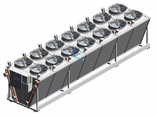 Condensatori remoti CVN 3 Advanced Heat Exchangers Heat Exchange Finned Coils _All finned coils of remote condensers are produced with copper pipes and aluminium fins with high efficiency pyramidal