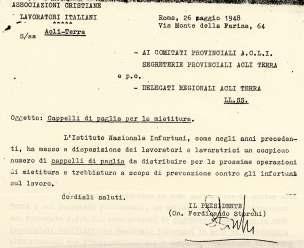 Le Acli si schiereranno al fianco dei lavoratori della terra, anche in occasione dei gravi scontri in seguito all'occupazione