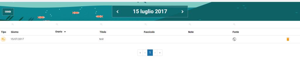 l agenda nel suo insieme; più in basso è evidenziata la data del giorno che si sta consultando. La seconda area è a sua volta suddivisa in tre sezioni: 1.